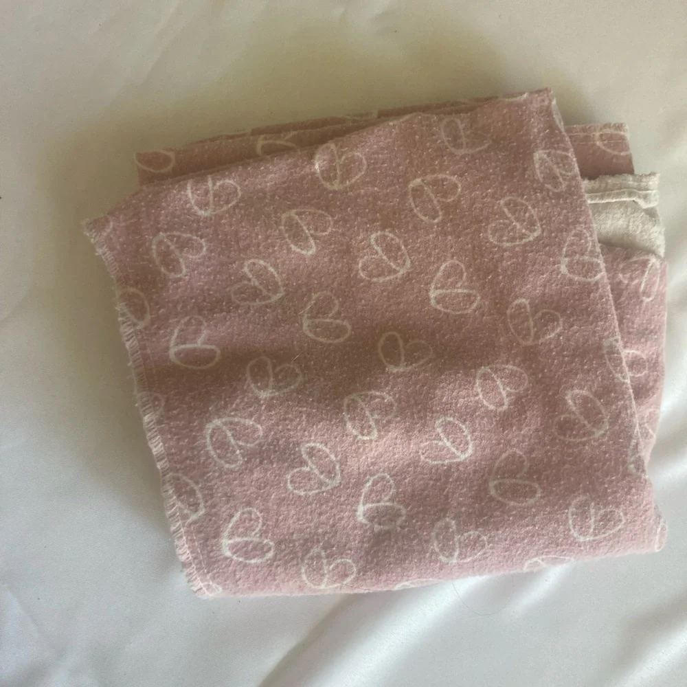 Soft Pink and White Receiving Blanket Set